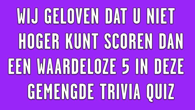 Trivia met gemengde kennis