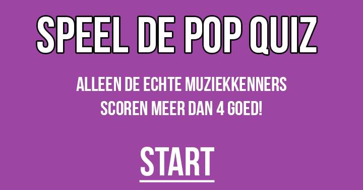 Een quiz voor echte muziekliefhebbers