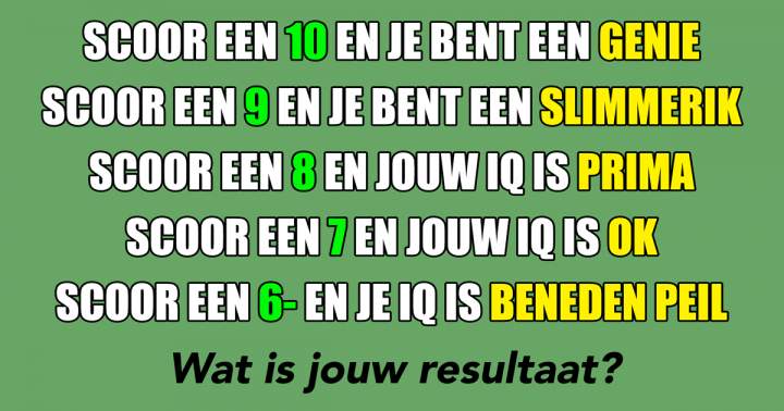 Wat is jouw resultaat?