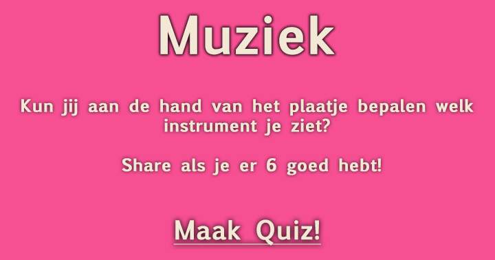 Herken de 10 instrumenten?