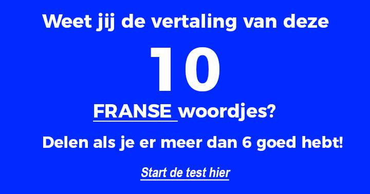 Banner for Hoe goed beheers jij de Franse taal?