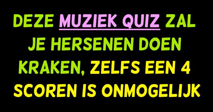 Moeilijke muziek quiz